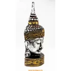 Buddha maszk falra és asztalra - 50 cm, ezüst 