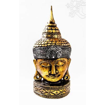 Buddha maszk falra és asztalra - 50 cm, arany színű
