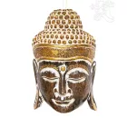 Buddha maszk fa faragott, széles - 40 cm