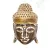 Buddha maszk fa faragott, széles - 40 cm
