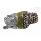 Buddha maszk fa faragott, széles - 40 cm