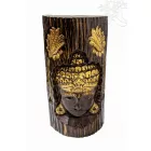 Buddha faragott maszk, fába mélyítve - 40 cm