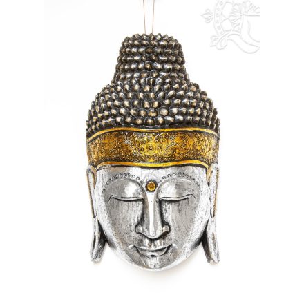 Buddha maszk fa faragott - 50 cm
