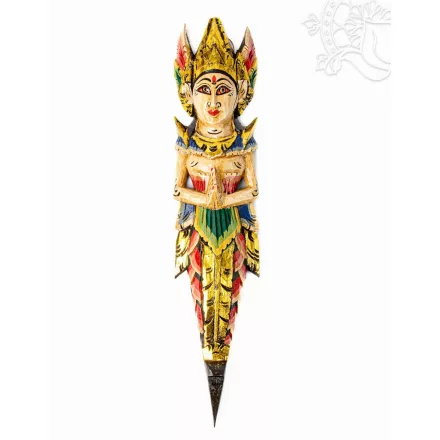 Bali istennő faragott fali dísz - 50 cm
