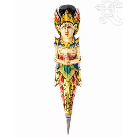 Bali istennő faragott fali dísz - 50 cm
