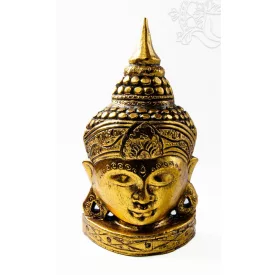 Buddha maszk fa faragott falra és asztalra - 35 cm