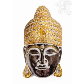 Buddha maszk fa faragott - 50 cm