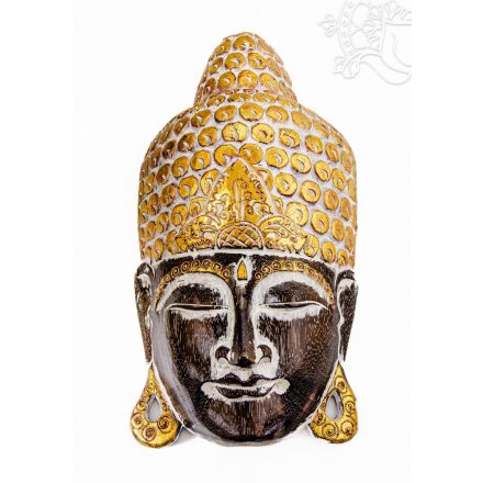 Buddha maszk fa faragott - 50 cm