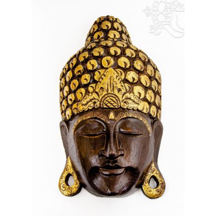 Buddha maszk fa faragott - 50 cm