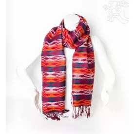 Különleges pashmina alapú nepáli sál, kendő - színes