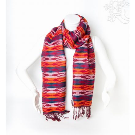 Különleges pashmina alapú nepáli sál, kendő - színes
