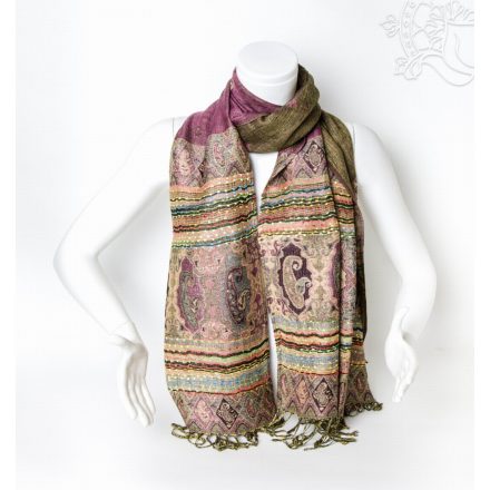 Különleges pashmina alapú nepáli kendő, sál - lila