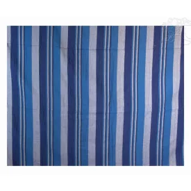 Szőtt, csíkos ágytakaró kék, falidísz - 220x260