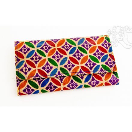 Színes, kinyitható pénztárca - bőr