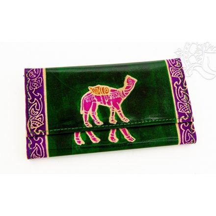 Színes, kinyitható pénztárca - bőr