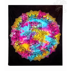 Hamsza kéz ágytakaró, falidísz, színes - 200 x 232