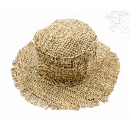 Kender (Hemp) kalap rusztikus stílusban - 34 cm