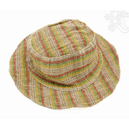 Kender (Hemp) kalap rusztikus stílusban - 34 cm