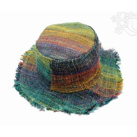 Kender (Hemp) kalap rusztikus stílusban - 34 cm