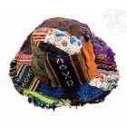 Patchwork boho kalap rojtos szegéllyel – egyedi mintákkal