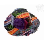 Patchwork boho kalap rojtos szegéllyel – egyedi mintákkal