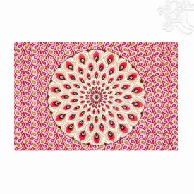   Pávaszem mintás textil ágytakaró/falidísz – 135x201 cm