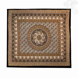   Virágmintás, mandala motívumos textil ágytakaró/falidísz – 204x234 cm