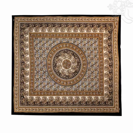 Virágmintás, mandala motívumos textil ágytakaró/falidísz – 204x234 cm