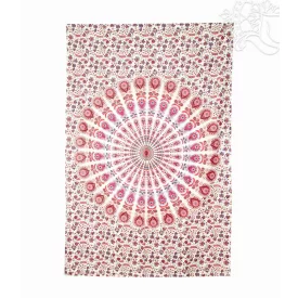 Pávaszem mintás ágytakaró/falidísz – 132 × 218 cm