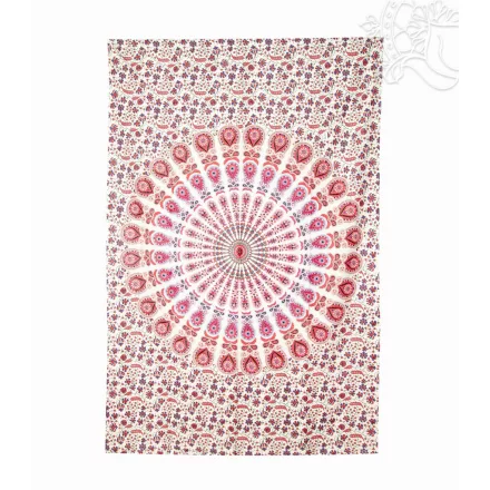 Pávaszem mintás ágytakaró/falidísz – 132 × 218 cm