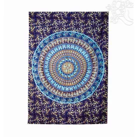 Mandala mintás ágytakaró/falidísz – 135 × 197 cm