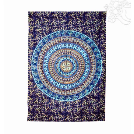 Mandala mintás ágytakaró/falidísz – 135 × 197 cm