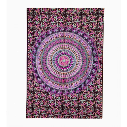 Mandala mintás ágytakaró/falidísz – 135 × 197 cm