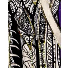 Elefánt mintás fali dísz aranyszínű díszítéssel – 72 × 105 cm