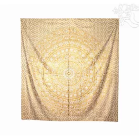   Mandala és elefánt mintás ágytakaró/falidísz – 110 × 235 cm