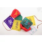 Mini tibeti Om Mani Padme Hum imazászló 10 lapos