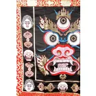 Mahakala brokát fali függő - 42 x 46