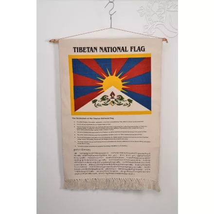 Fali szőnyeg a tibeti zászlóval
