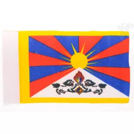 Tibeti zászló, selyem, 19 x 13