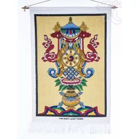 Fali szőnyeg a tibeti 8 szerencsejellel