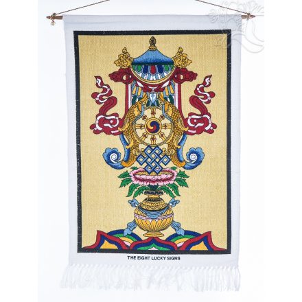 Fali szőnyeg a tibeti 8 szerencsejellel
