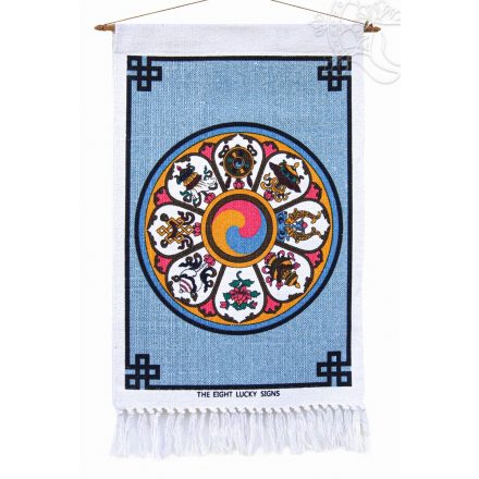 Fali szőnyeg a tibeti 8 szerencsejellel