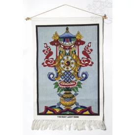 Fali szőnyeg a tibeti 8 szerencsejellel