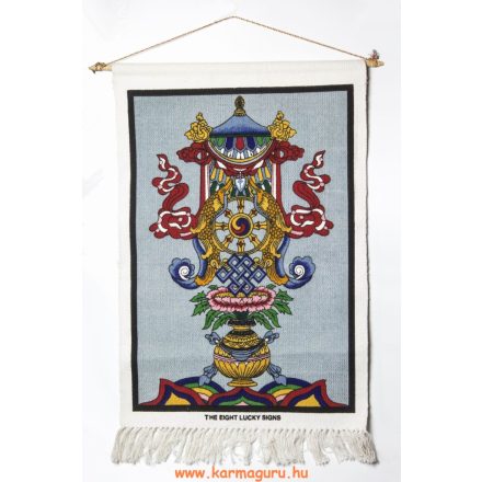 Fali szőnyeg a tibeti 8 szerencsejellel
