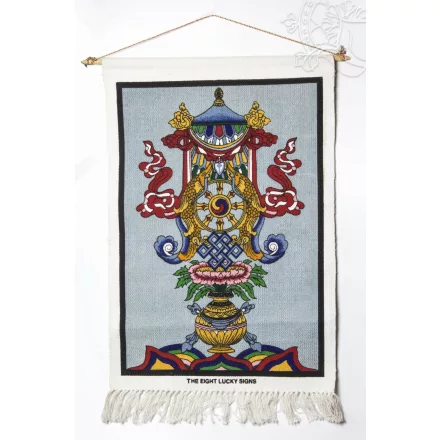 Fali szőnyeg a tibeti 8 szerencsejellel