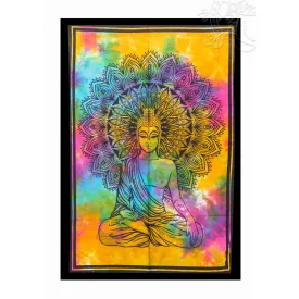 Buddhás falvédő, falidísz - szines 72 x 110