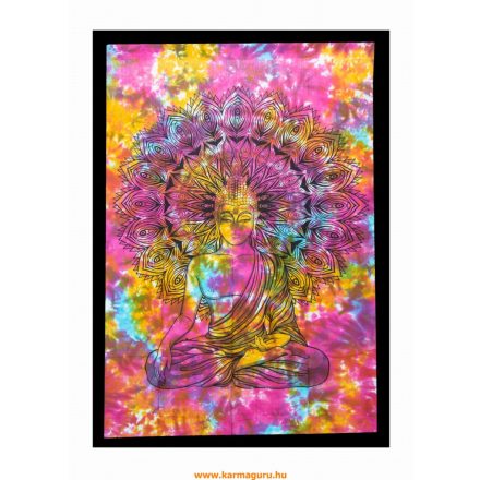 Buddhás ágytakaró színes falidísz - 130x191