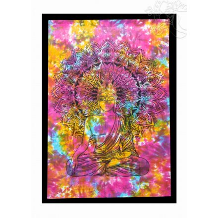 Buddhás ágytakaró színes falidísz - 130x191