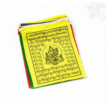 Mini tibeti Zöld Tara imazászló
