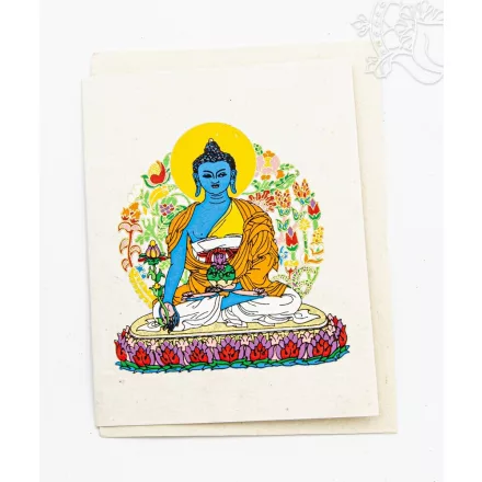 Gyógyító Buddha mártott papír (LOKTA) képeslap